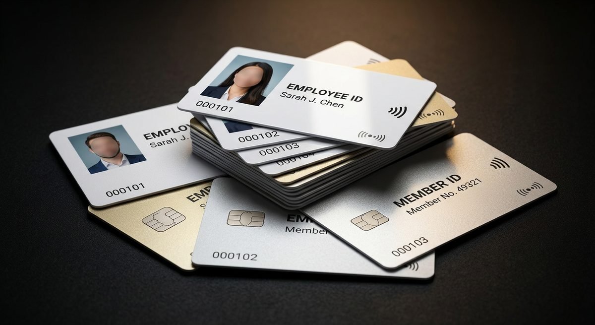 ID Cards — ID Cards branded to your artwork — 100gsm uncoated bond options, full-colour or 1-colour print and full colour matching, produced in Dubai.