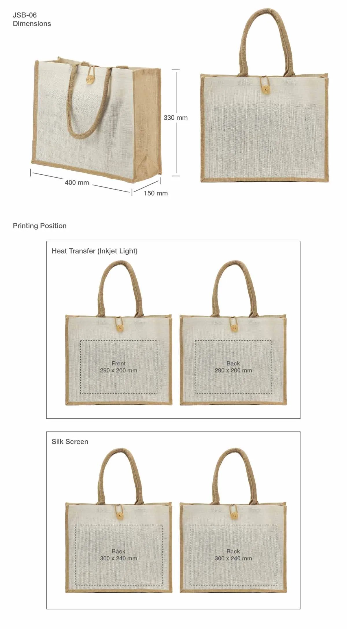 Jute Shopping Bags — Jute Shopping Bags branded to your artwork — 350gsm folding box board options, matt / gloss lamination and full colour matching, produced in Dubai.