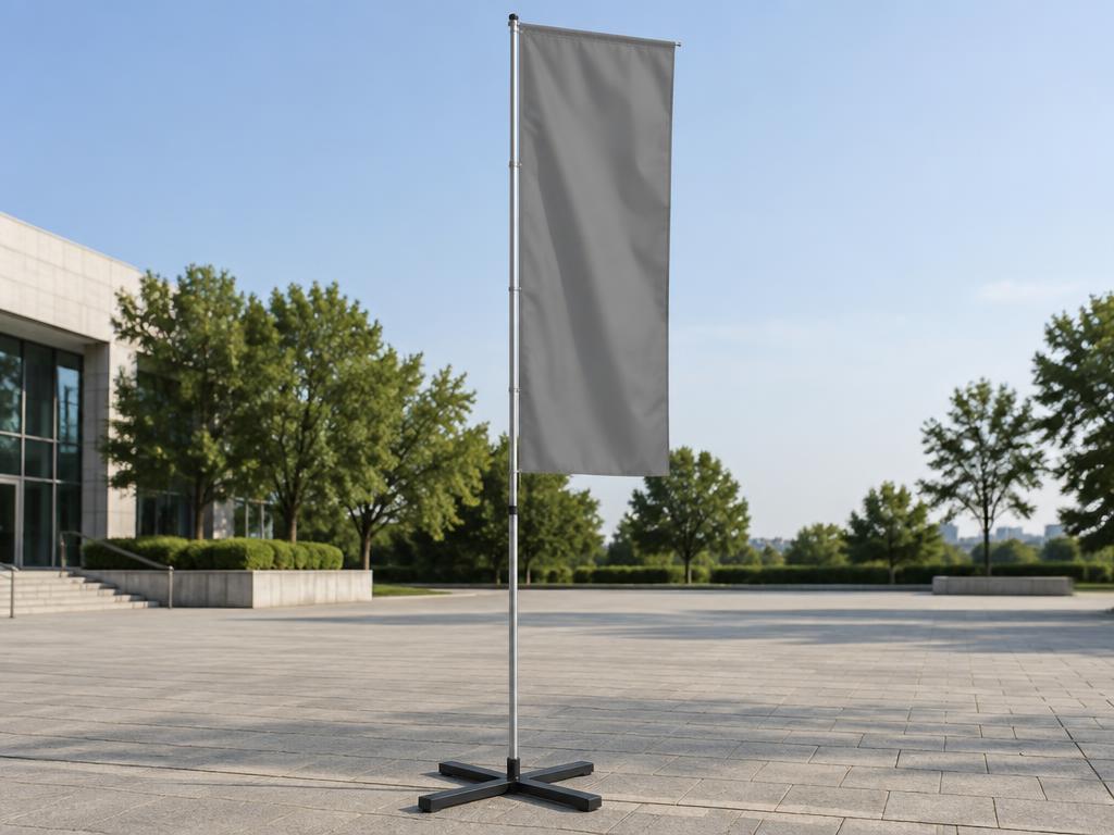 Advertising Flag Set — Advertising Flag Set in Dubai — complete outdoor advertising flag package with pole.