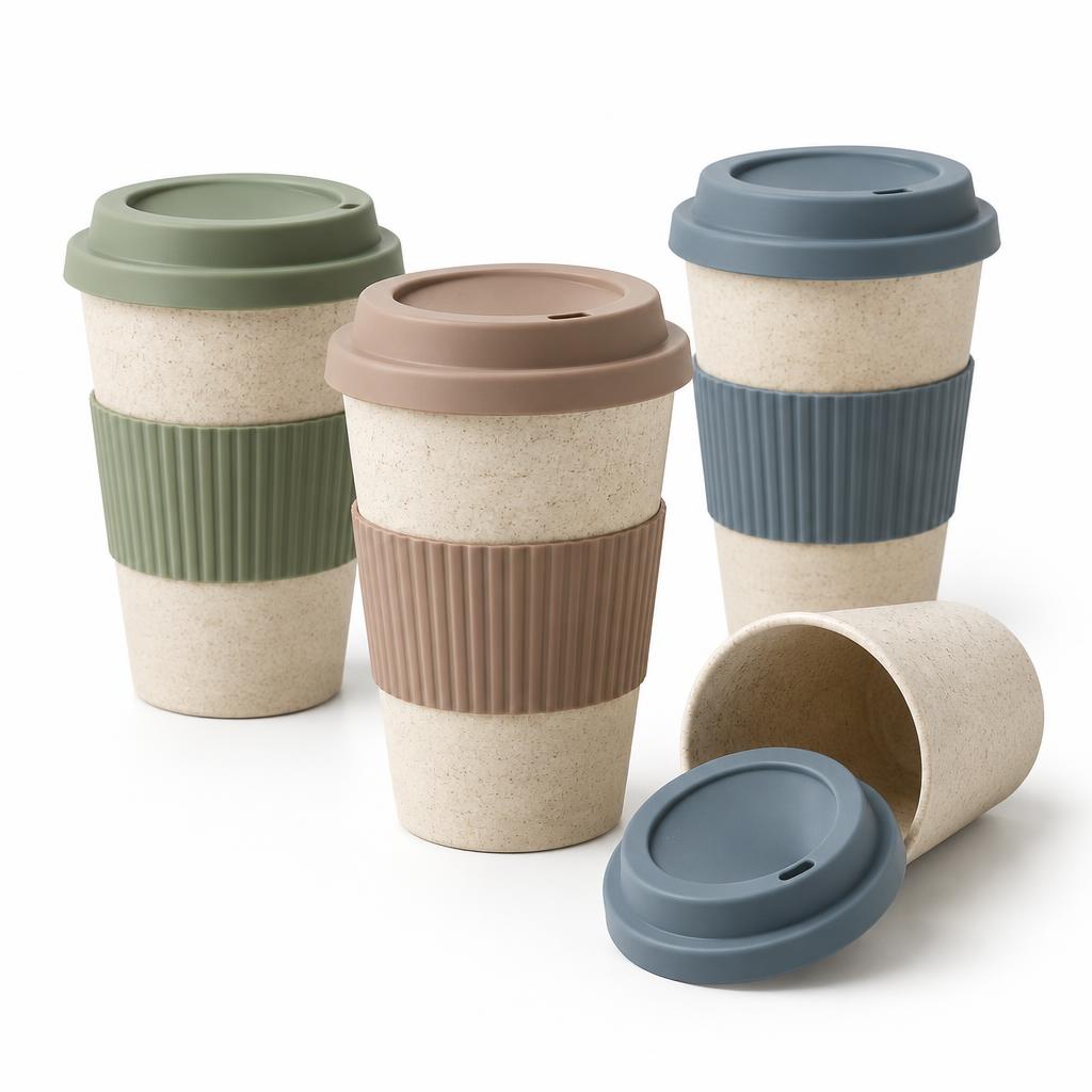 Bamboo Fiber Cups — Bamboo Fiber Cups branded to your artwork — aa-grade ceramic options, full-wrap sublimation and full colour matching, produced in Dubai.