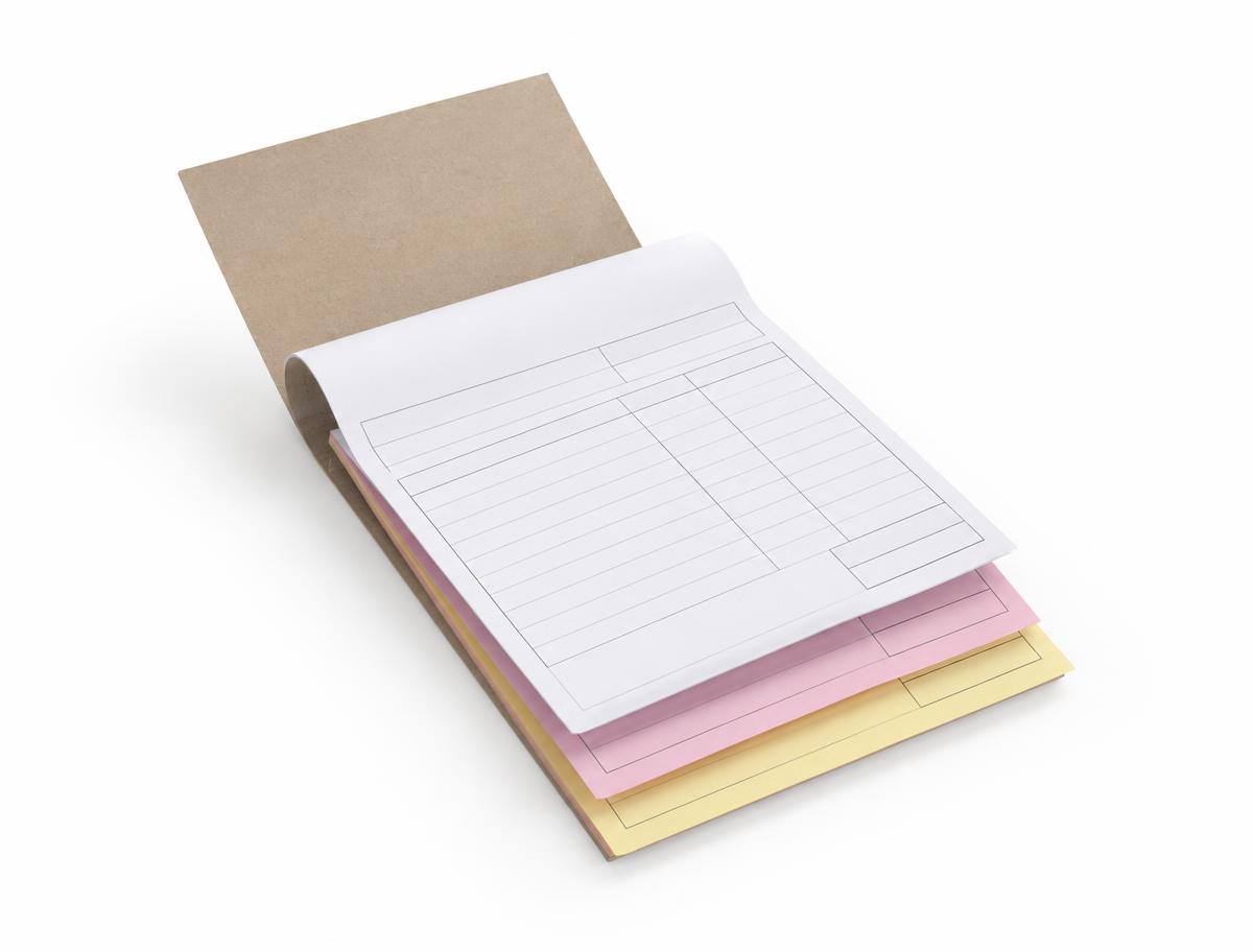 Invoice Books Manual NCR — Invoice Books Manual NCR branded to your artwork — 100gsm uncoated bond options, full-colour or 1-colour print and full colour matching, produced in Dubai.