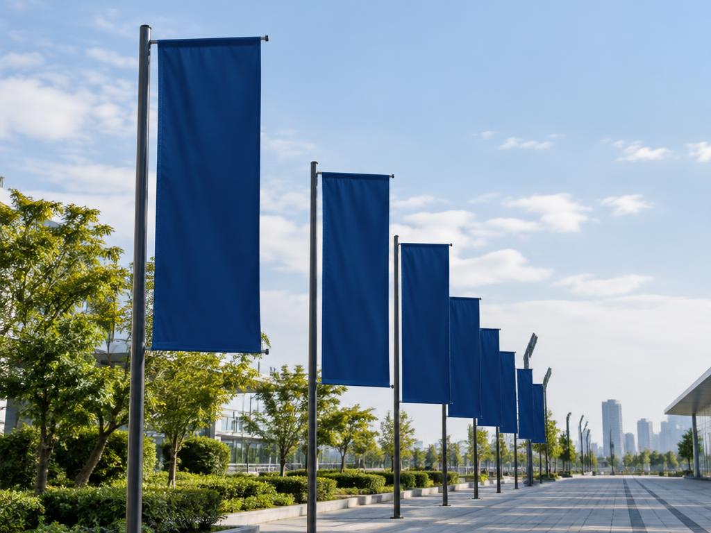 L-Shape Flag Large — L-Shape Flag Large in Dubai — large rectangular L-shaped flag that holds the artwork square.
