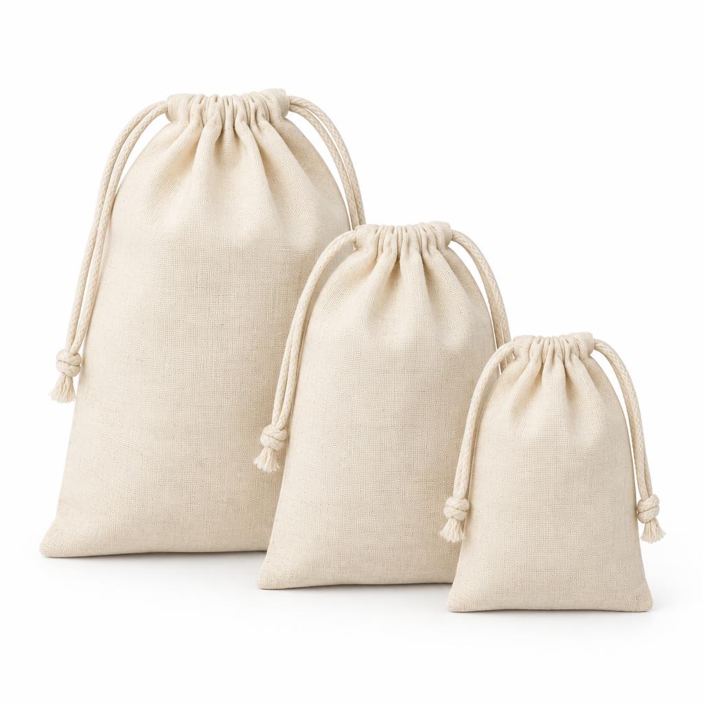 Muslin Bag — Muslin Bag branded to your artwork — 10oz natural cotton canvas options, screen print and full colour matching, produced in Dubai.