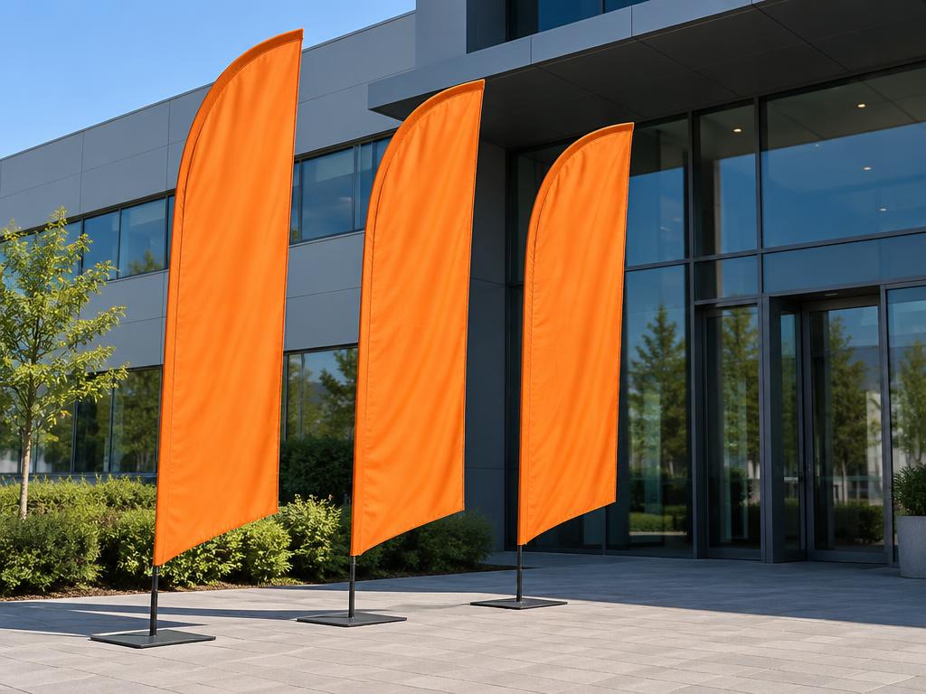Sail Flag Large — Sail Flag Large in Dubai — large curve-top sail flag printed edge to edge for maximum roadside visibility.
