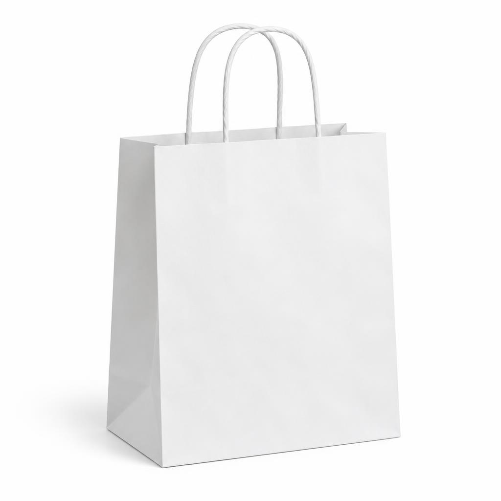 Shopping Bag — Shopping Bag branded to your artwork — 350gsm folding box board options, matt / gloss lamination and full colour matching, produced in Dubai.