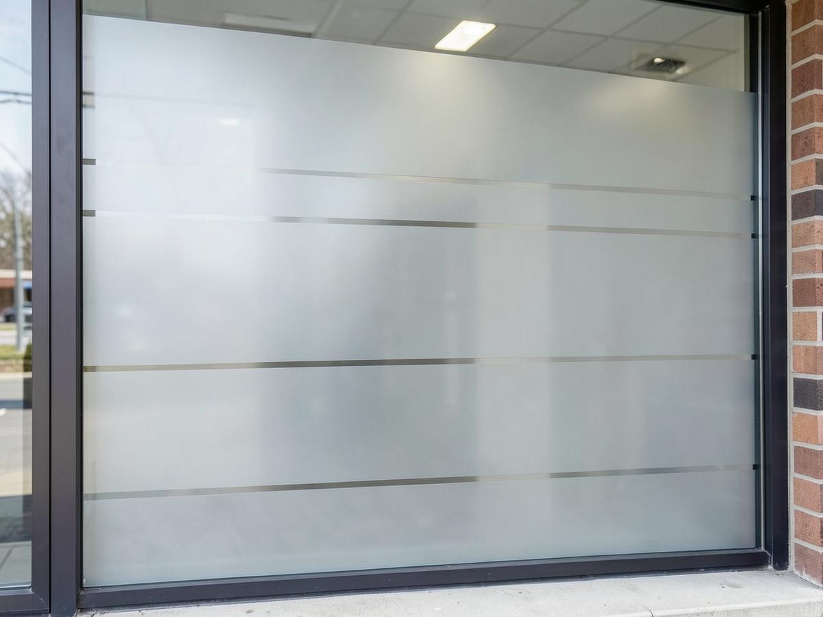 Window Graphics — Window Graphics branded to your artwork — 440gsm pvc flex banner options, eyelets and hemming and full colour matching, produced in Dubai.