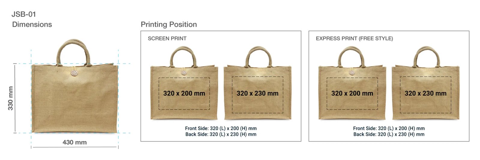 Custom Jute Pouches detail 2