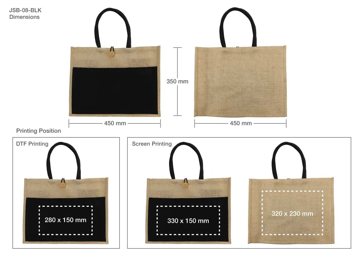 Shoulder Jute Bag — Shoulder Jute Bag branded to your artwork — 10oz natural cotton canvas options, screen print and full colour matching, produced in Dubai.